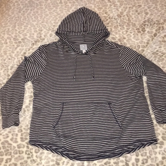 Sunday Tops - Sunday Pullover Hoodie Navy & Gray - Size XL